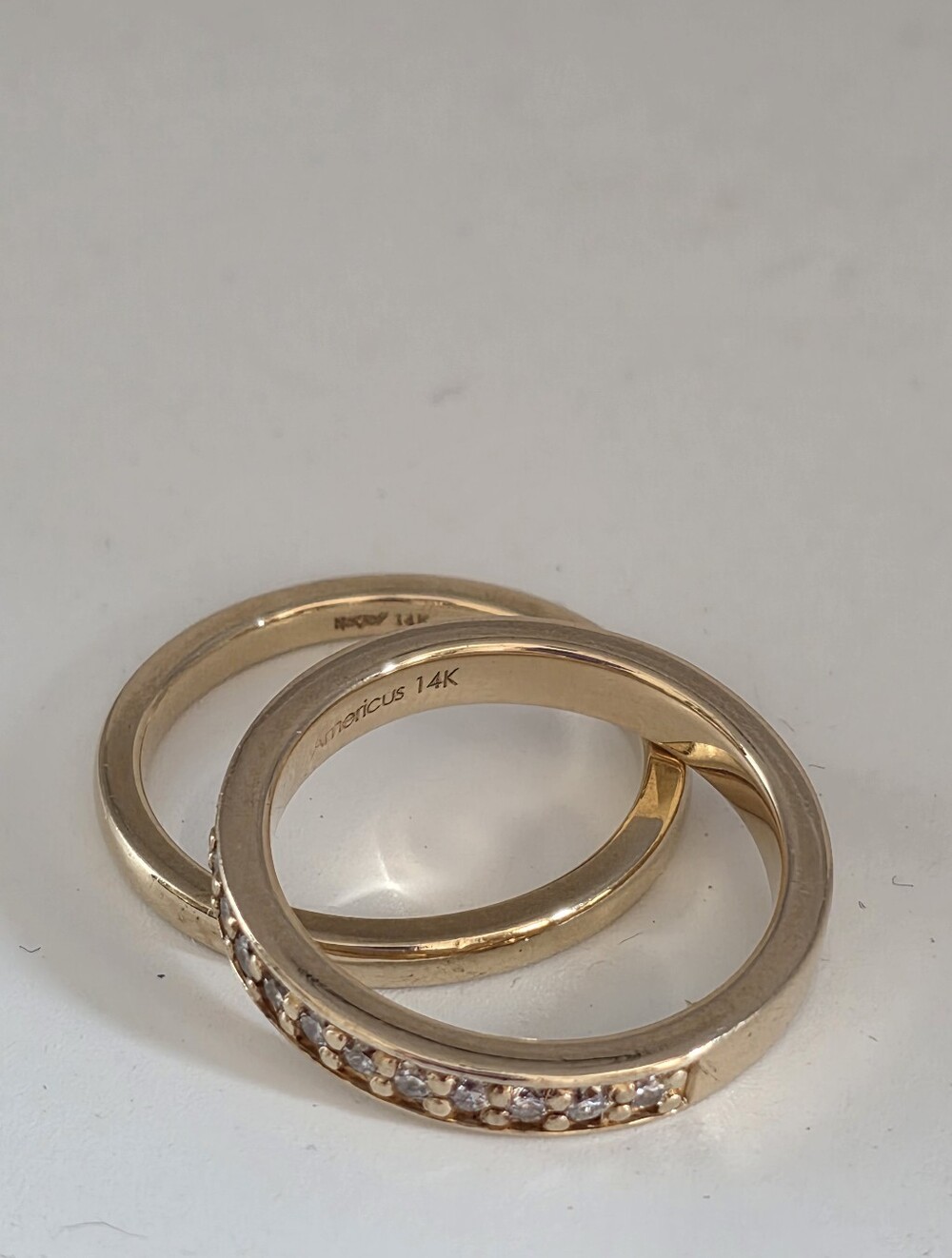 14K Gold Wedding Ring Set James Avery